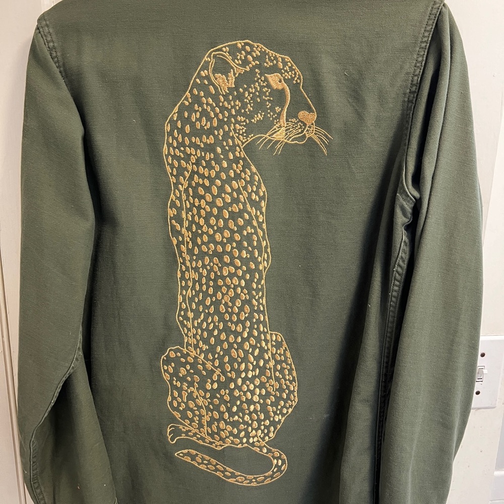Vintage embroidered army jacket